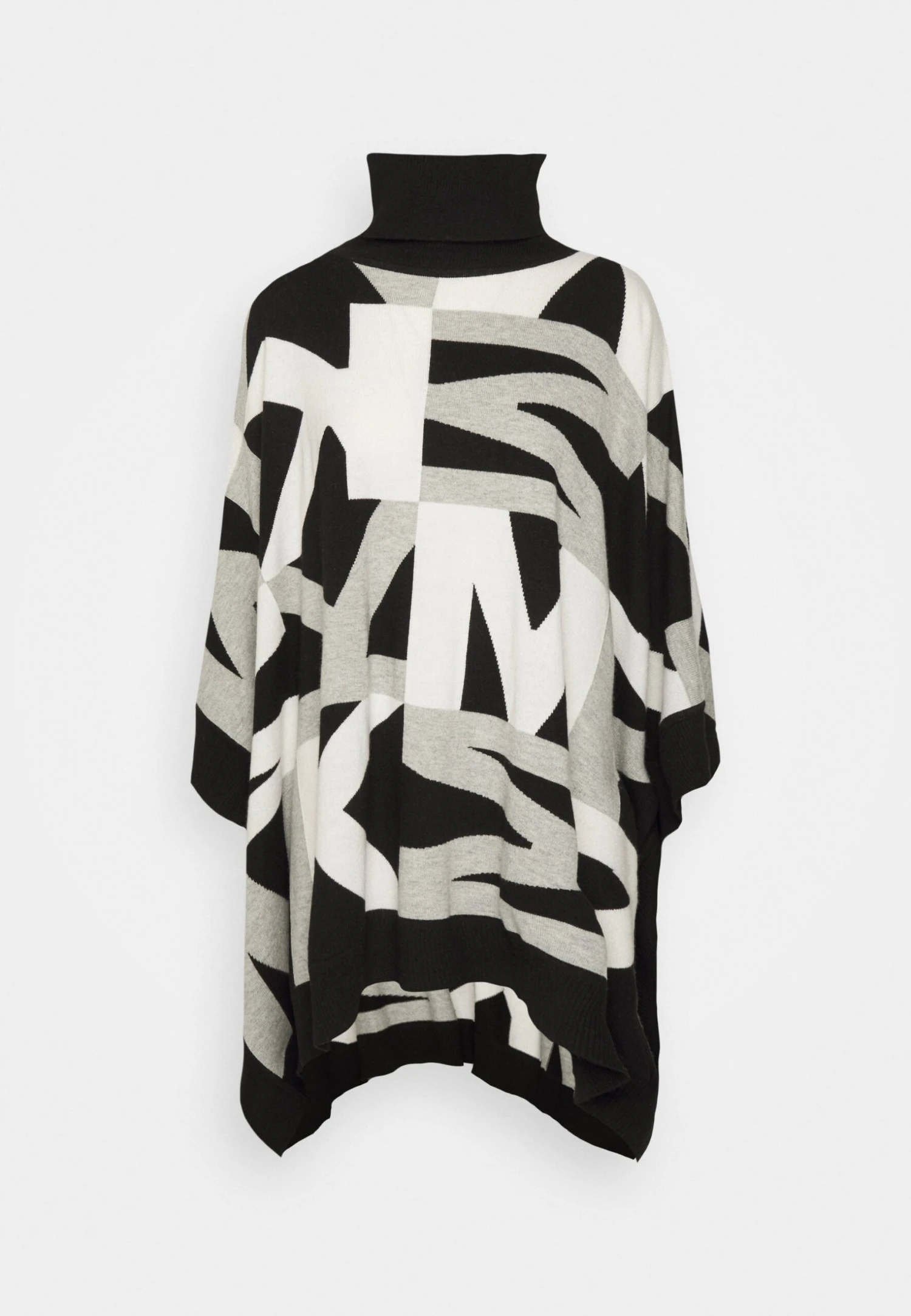 MICHAEL Michael Kors Illusion Check - Poncho - Black 10 MICHAEL Michael Kors Illusion Check - Poncho - Black - Afbeelding 8