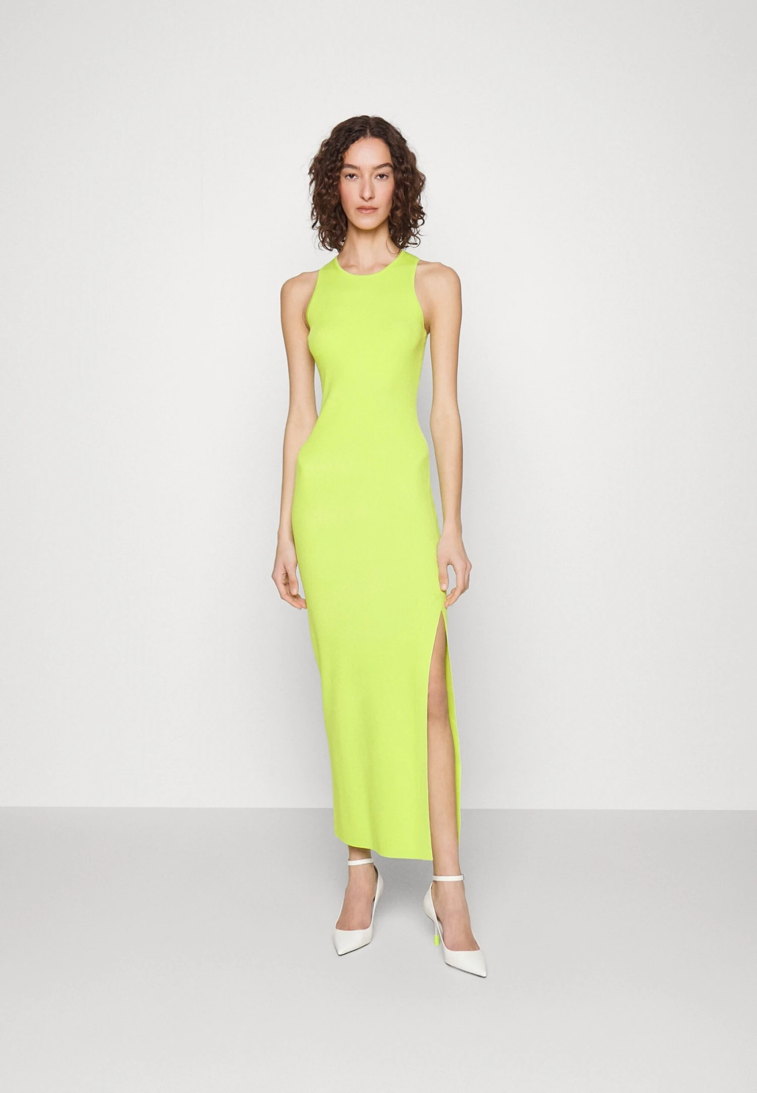 MICHAEL Michael Kors Tank Side Slit Maxi- Jurk - Brt Limeade 3 MICHAEL Michael Kors Tank Side Slit Maxi- Jurk - Brt Limeade