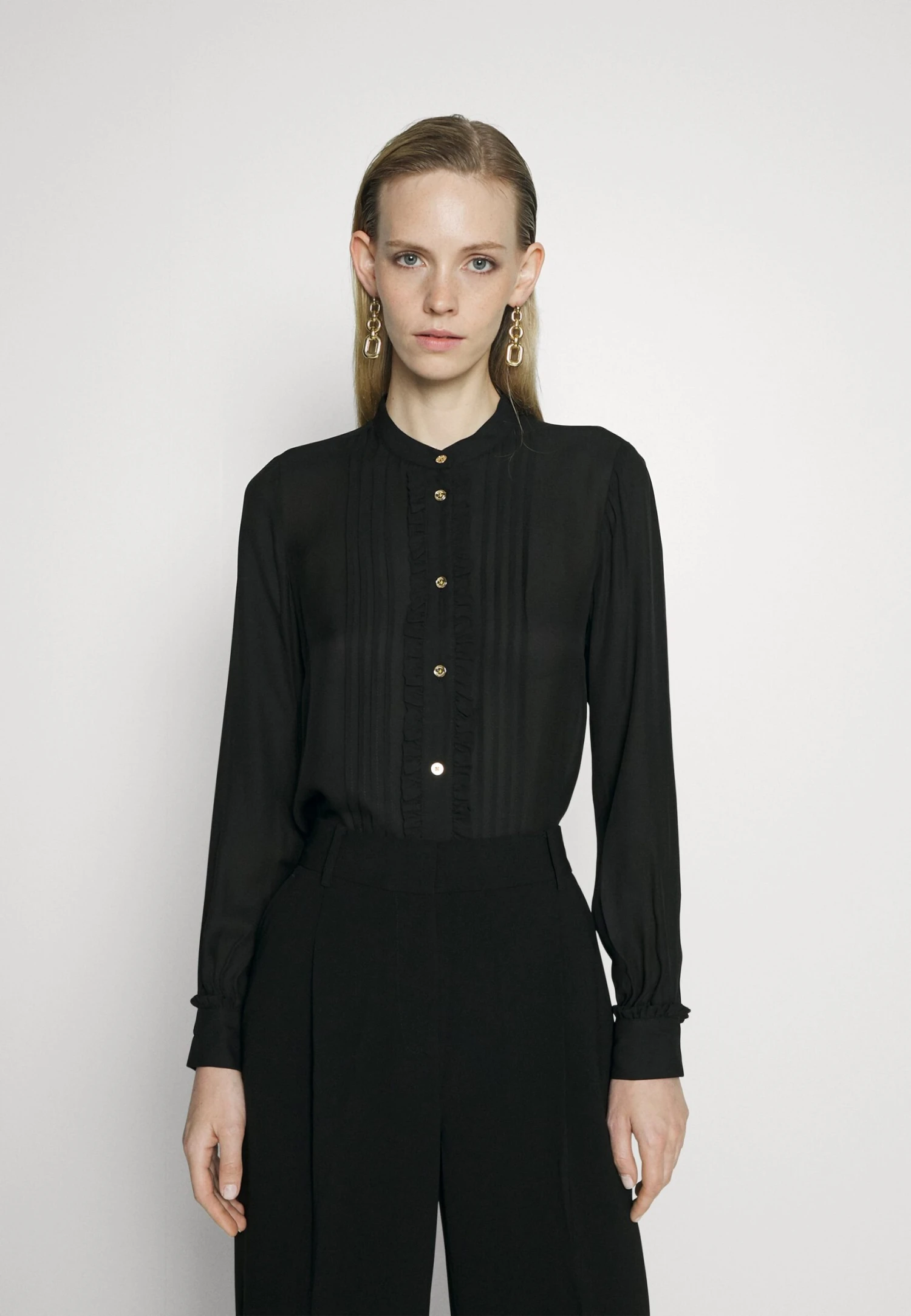 MICHAEL Michael Kors Button Down Blouse - Blouse - Black 3 MICHAEL Michael Kors Button Down Blouse - Blouse - Black