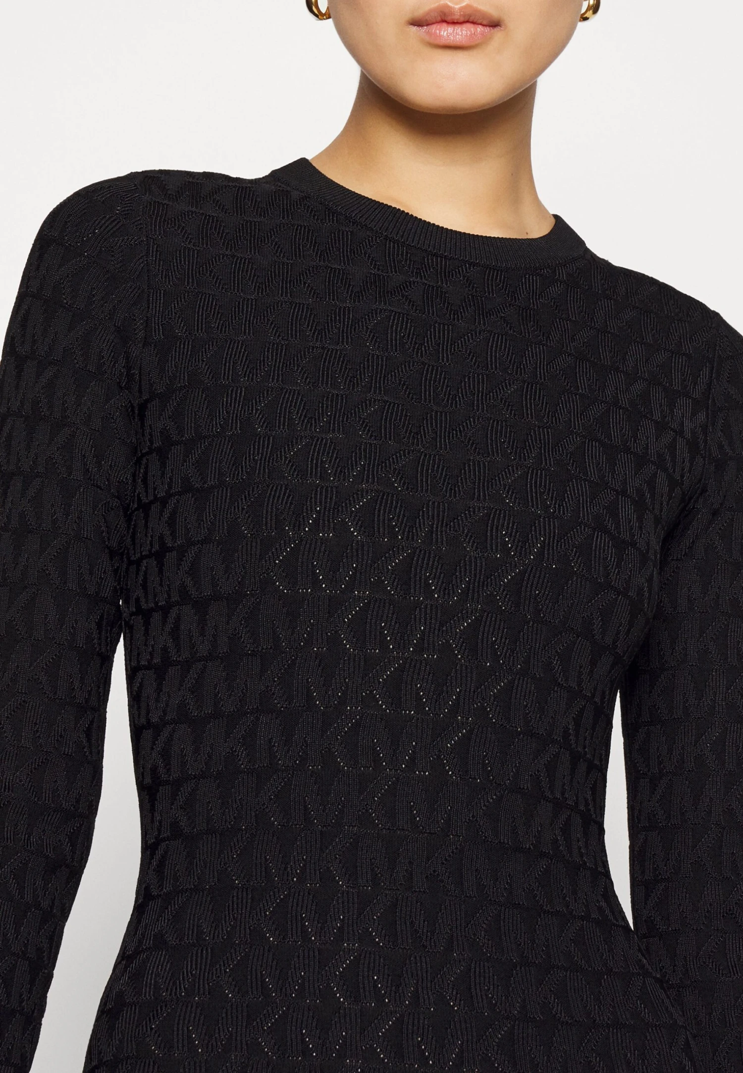 MICHAEL Michael Kors Texture Stitch - Gebreide Jurk - Black 8 MICHAEL Michael Kors Texture Stitch - Gebreide Jurk - Black - Afbeelding 6