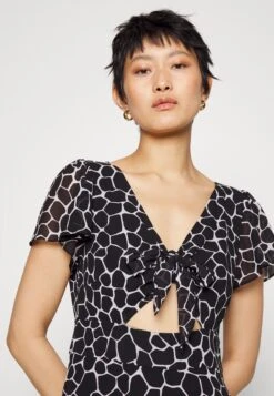 MICHAEL Michael Kors Nubian Giraffe Tie - Jurk - Black/White -MICHAEL Michael Kors 0a25a9d8e5f94f8a9d1dbfffe81aaa6e