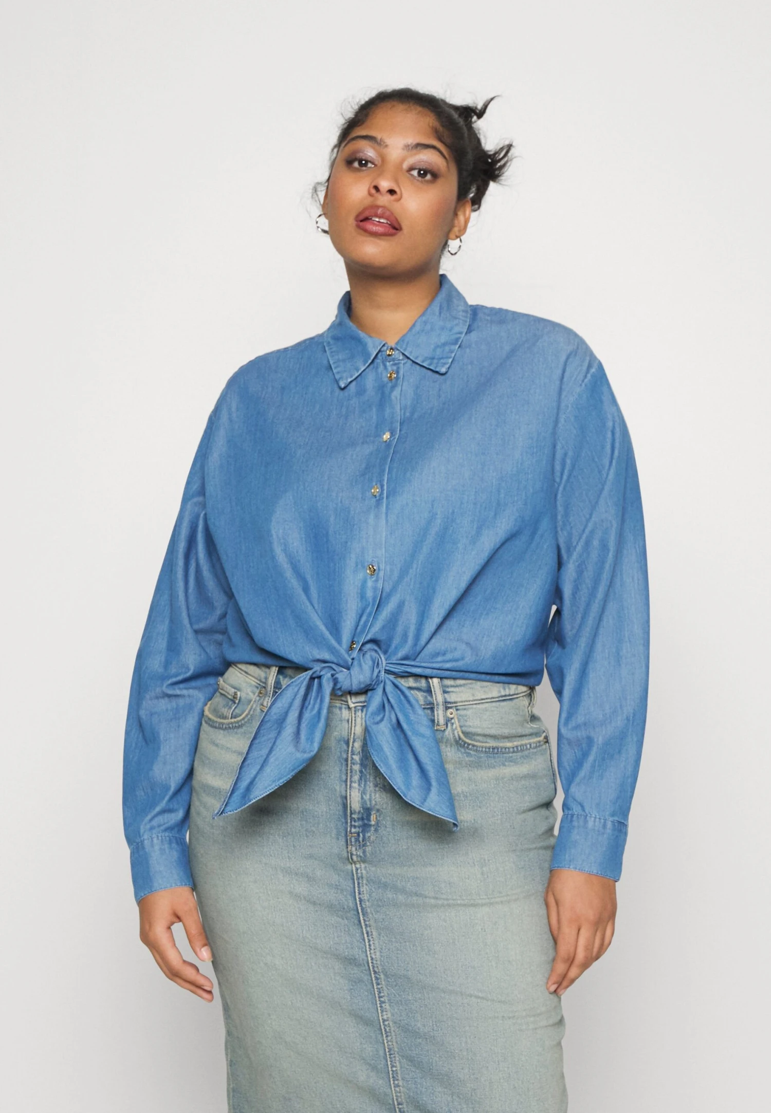 MICHAEL Michael Kors Tied- Overhemdblouse - Light Cadet Wsh 3 MICHAEL Michael Kors Tied- Overhemdblouse - Light Cadet Wsh