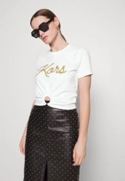 MICHAEL Michael Kors Ruched Baby- T-Shirt Print - White 11 MICHAEL Michael Kors Ruched Baby- T-Shirt Print - White -MICHAEL Michael Kors 0d1943addfdb4b3eb0282ce3a925ab8f