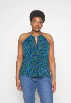 MICHAEL Michael Kors Zebra Chain Halter - Top - Royal