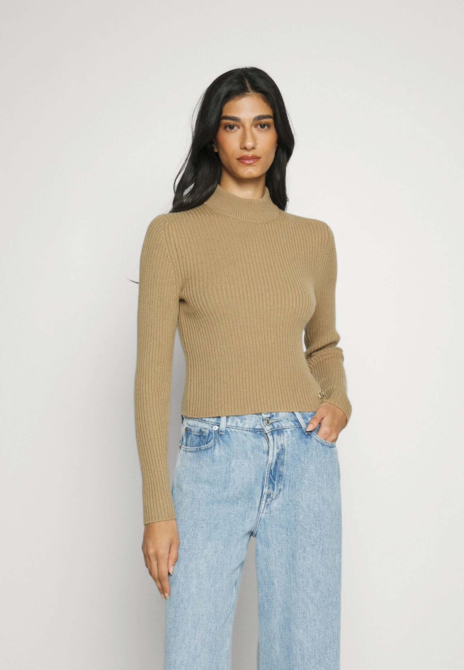 MICHAEL Michael Kors Mock Crop- Trui - Dark Camel 3 MICHAEL Michael Kors Mock Crop- Trui - Dark Camel