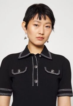 MICHAEL Michael Kors Eco Pop Button - Gebreide Jurk - Black 11 MICHAEL Michael Kors Eco Pop Button - Gebreide Jurk - Black -MICHAEL Michael Kors 131ca5232adc4cdd8300d0f51a3f9f08