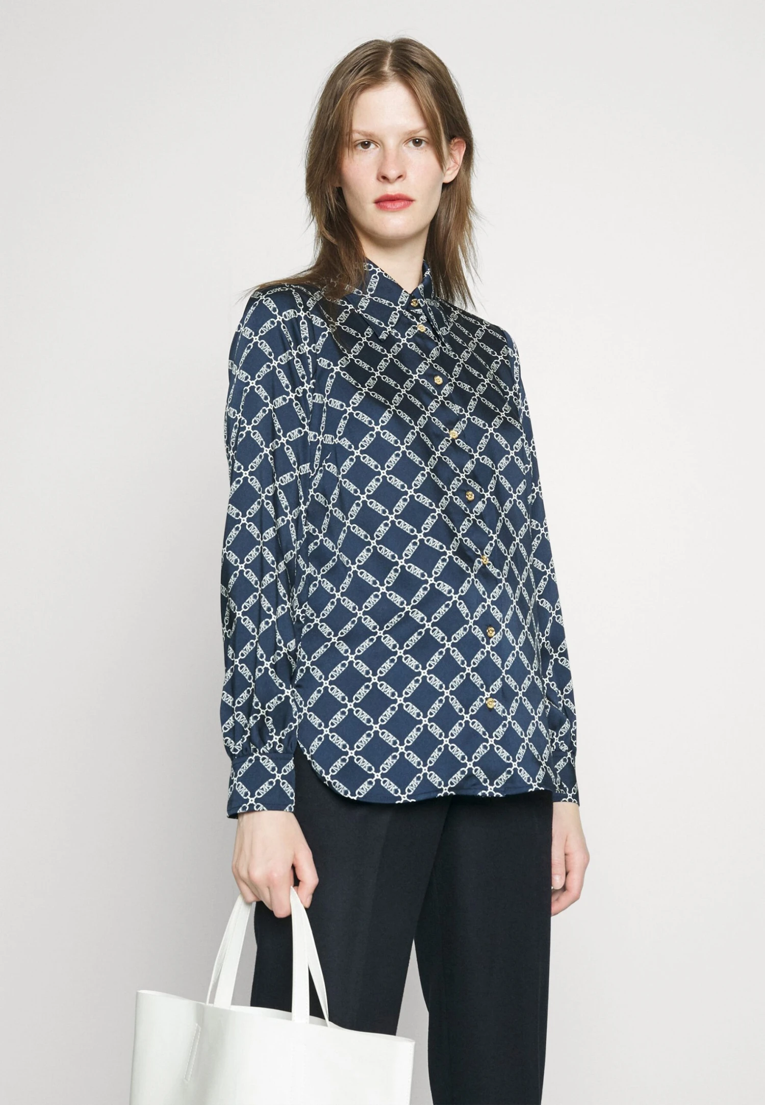 MICHAEL Michael Kors Empire Shirt - Overhemdblouse - Midnight Blue 6 MICHAEL Michael Kors Empire Shirt - Overhemdblouse - Midnight Blue - Afbeelding 4