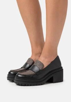 MICHAEL Michael Kors Rocco Heeled Loafer - Plateaupumps - Black/Brown