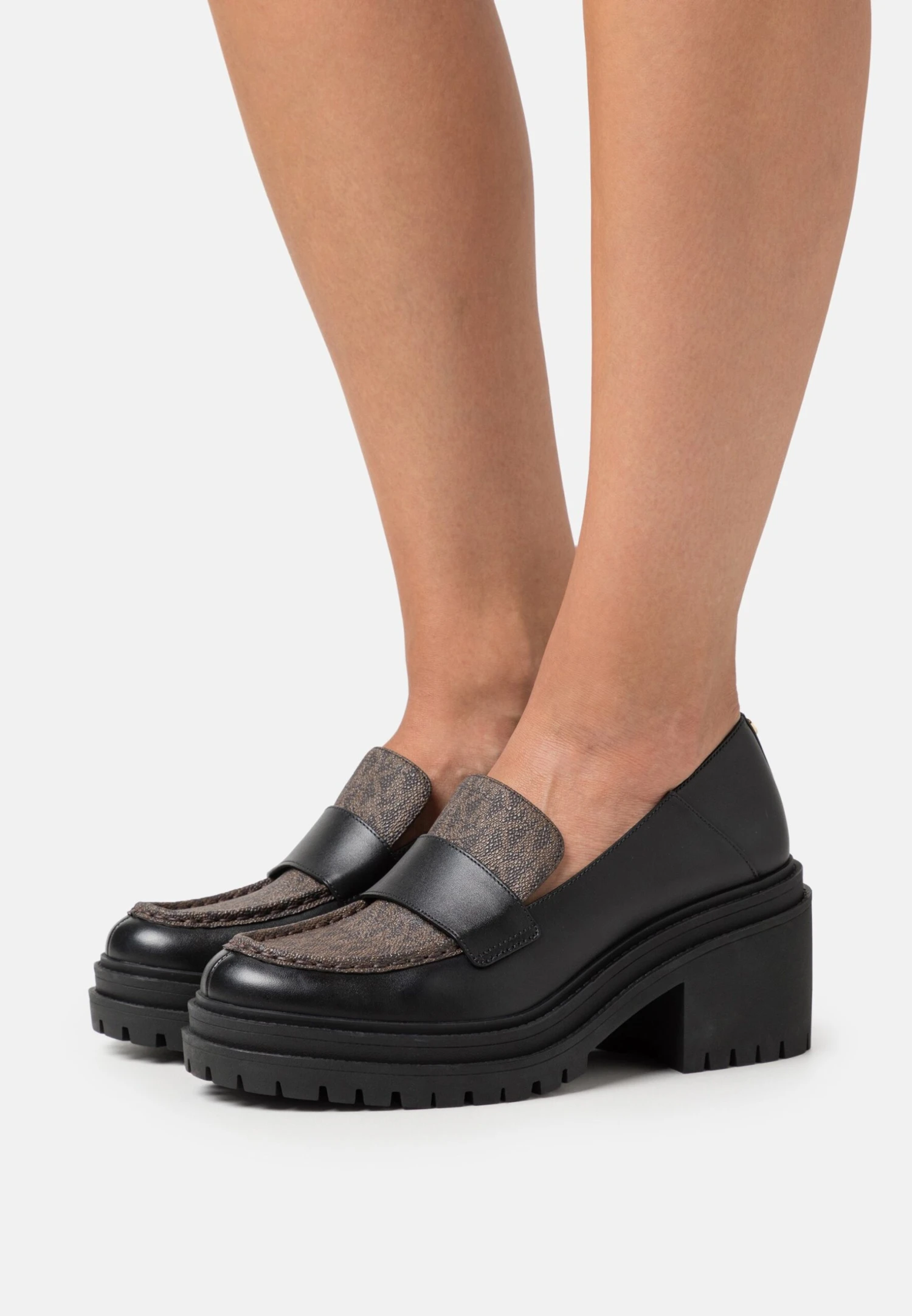 MICHAEL Michael Kors Rocco Heeled Loafer - Plateaupumps - Black/Brown 3 MICHAEL Michael Kors Rocco Heeled Loafer - Plateaupumps - Black/Brown