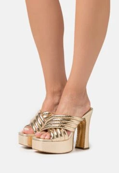 MICHAEL Michael Kors Portia Platform- Muiltjes Met Hak - Pale Gold
