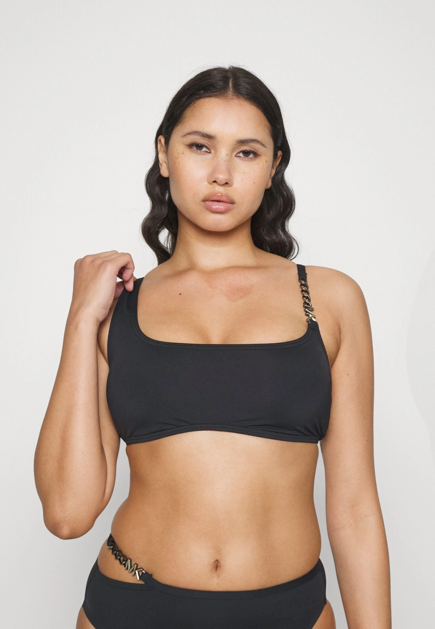 MICHAEL Michael Kors Solids Logo Chain - Bikinitop - Black 2 MICHAEL Michael Kors Solids Logo Chain - Bikinitop - Black