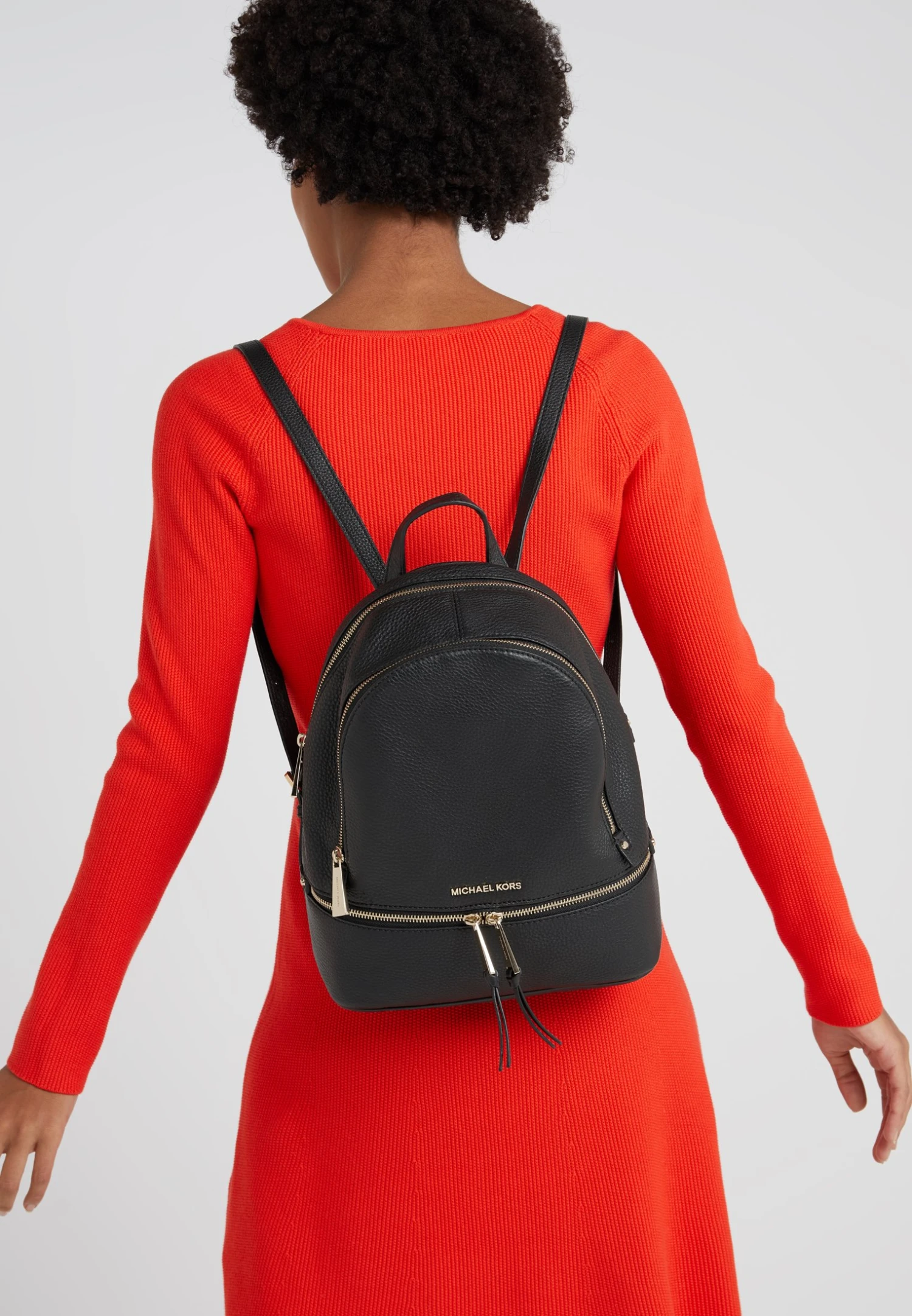 MICHAEL Michael Kors Rhea Zip Backpack Small - Rugzak - Black 4 MICHAEL Michael Kors Rhea Zip Backpack Small - Rugzak - Black - Afbeelding 2