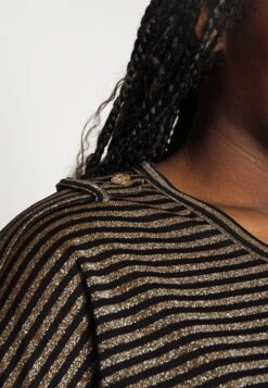 MICHAEL Michael Kors Stripe Snap Epaulette - T-Shirt Print - Gold 11 MICHAEL Michael Kors Stripe Snap Epaulette - T-Shirt Print - Gold -MICHAEL Michael Kors 2374ab9035ee4a5eb4941b133ca221a8