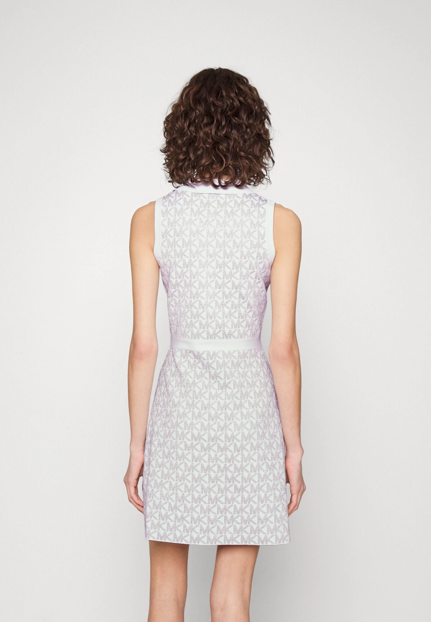 MICHAEL Michael Kors Zip - Gebreide Jurk - White/Silver 5 MICHAEL Michael Kors Zip - Gebreide Jurk - White/Silver - Afbeelding 3