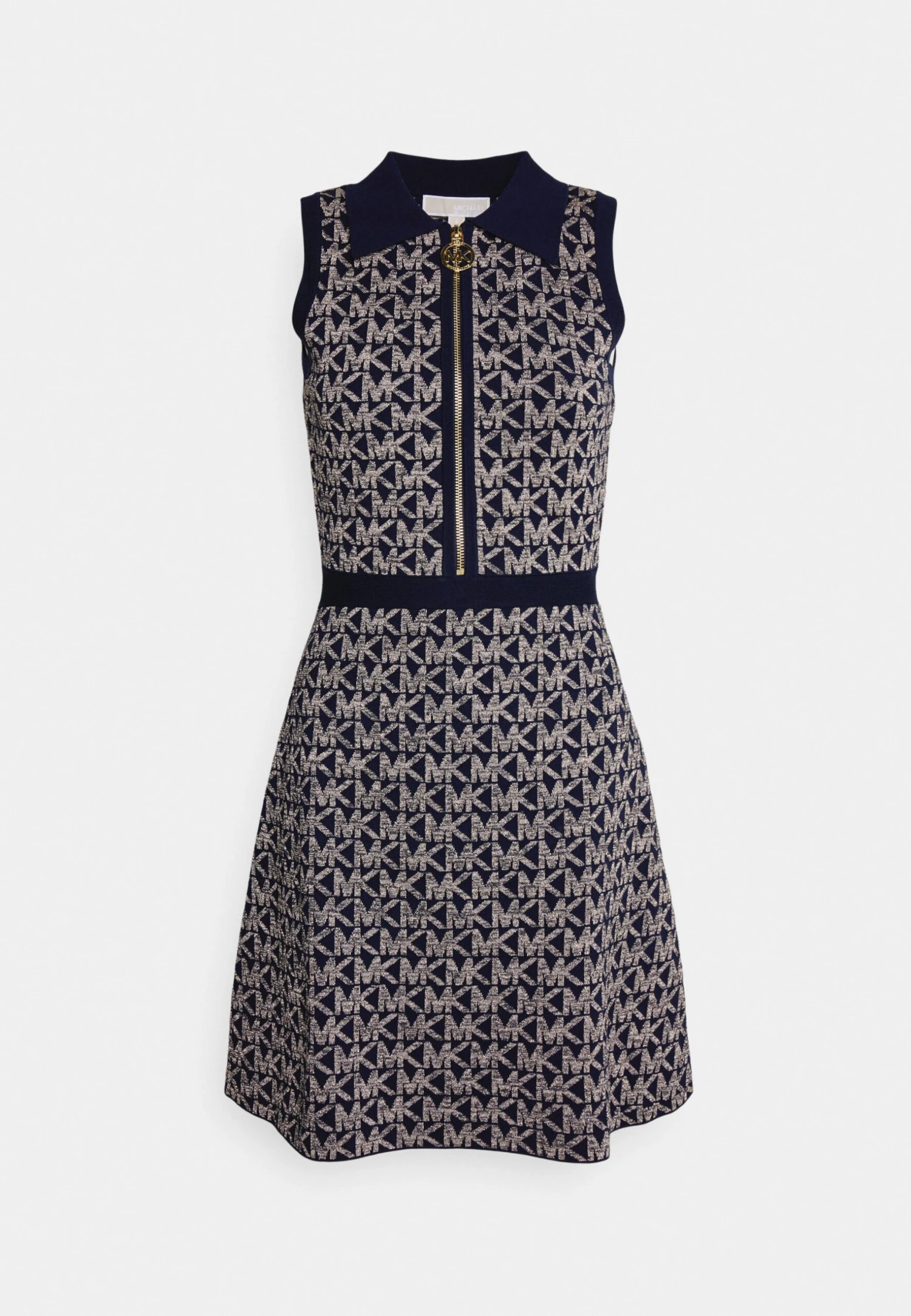 MICHAEL Michael Kors Zip - Gebreide Jurk - Mdntbl Gold 8 MICHAEL Michael Kors Zip - Gebreide Jurk - Mdntbl Gold - Afbeelding 6