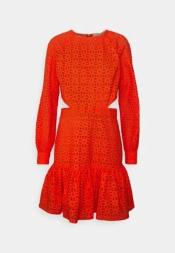 MICHAEL Michael Kors Eyelet Cut Out Mini- Cocktailjurk - Optic Orange 12 MICHAEL Michael Kors Eyelet Cut Out Mini- Cocktailjurk - Optic Orange -MICHAEL Michael Kors 258530f5c5754b32874aaad0effb5214