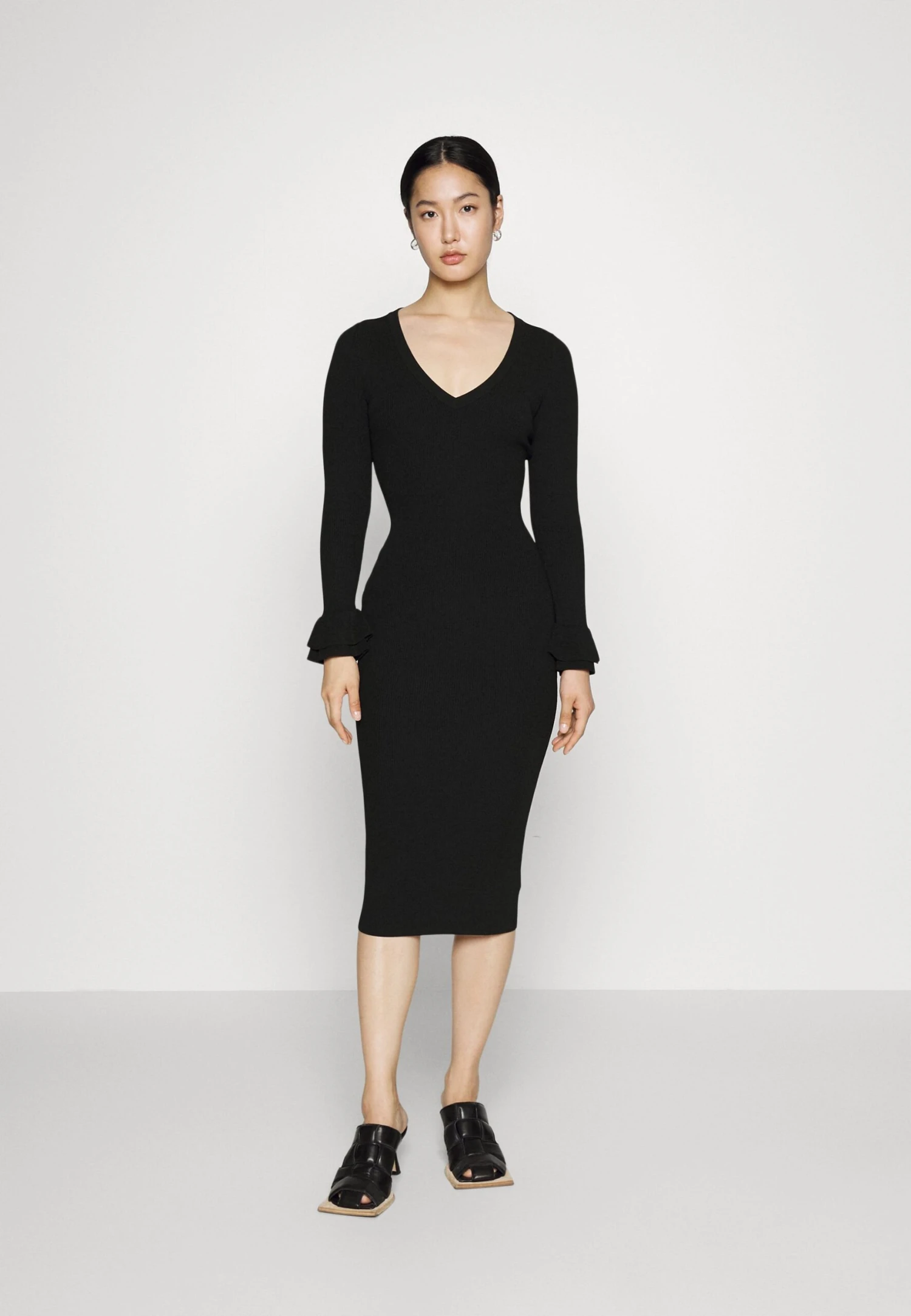 MICHAEL Michael Kors Ruffle Cuff- Cocktailjurk - Black 3 MICHAEL Michael Kors Ruffle Cuff- Cocktailjurk - Black