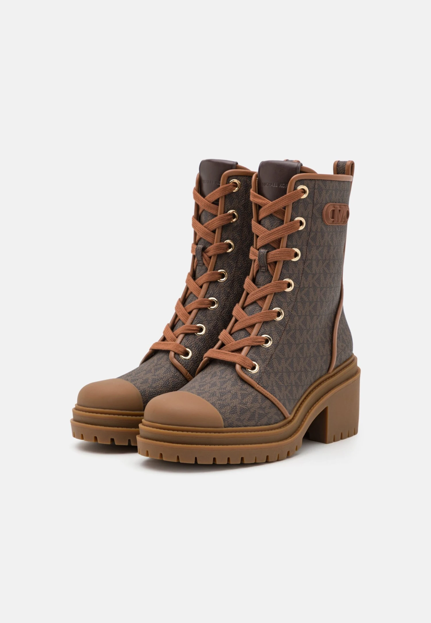 MICHAEL Michael Kors Hanley- Enkellaarsjes Met Plateauzool - Brown 5 MICHAEL Michael Kors Hanley- Enkellaarsjes Met Plateauzool - Brown - Afbeelding 3