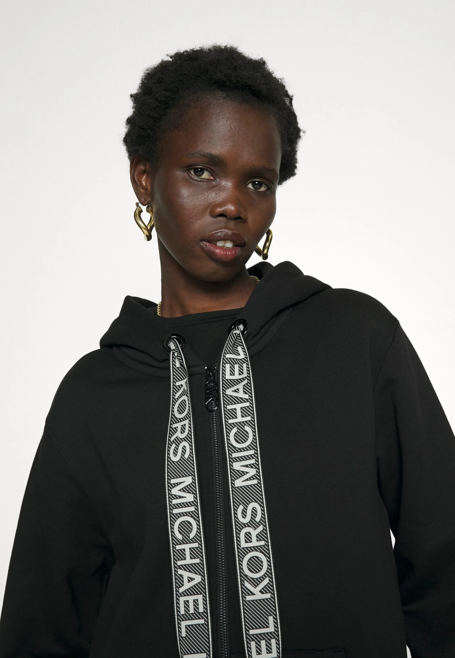 MICHAEL Michael Kors Mkgo Thru Hoodie - Sweater Met Rits - Black 6 MICHAEL Michael Kors Mkgo Thru Hoodie - Sweater Met Rits - Black - Afbeelding 4