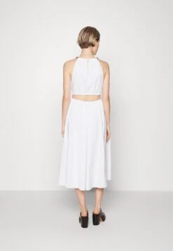 MICHAEL Michael Kors Chain Neck Midi Dress - Jurk - White 9 MICHAEL Michael Kors Chain Neck Midi Dress - Jurk - White -MICHAEL Michael Kors 2998f084a580475883f2d61cd44abec4
