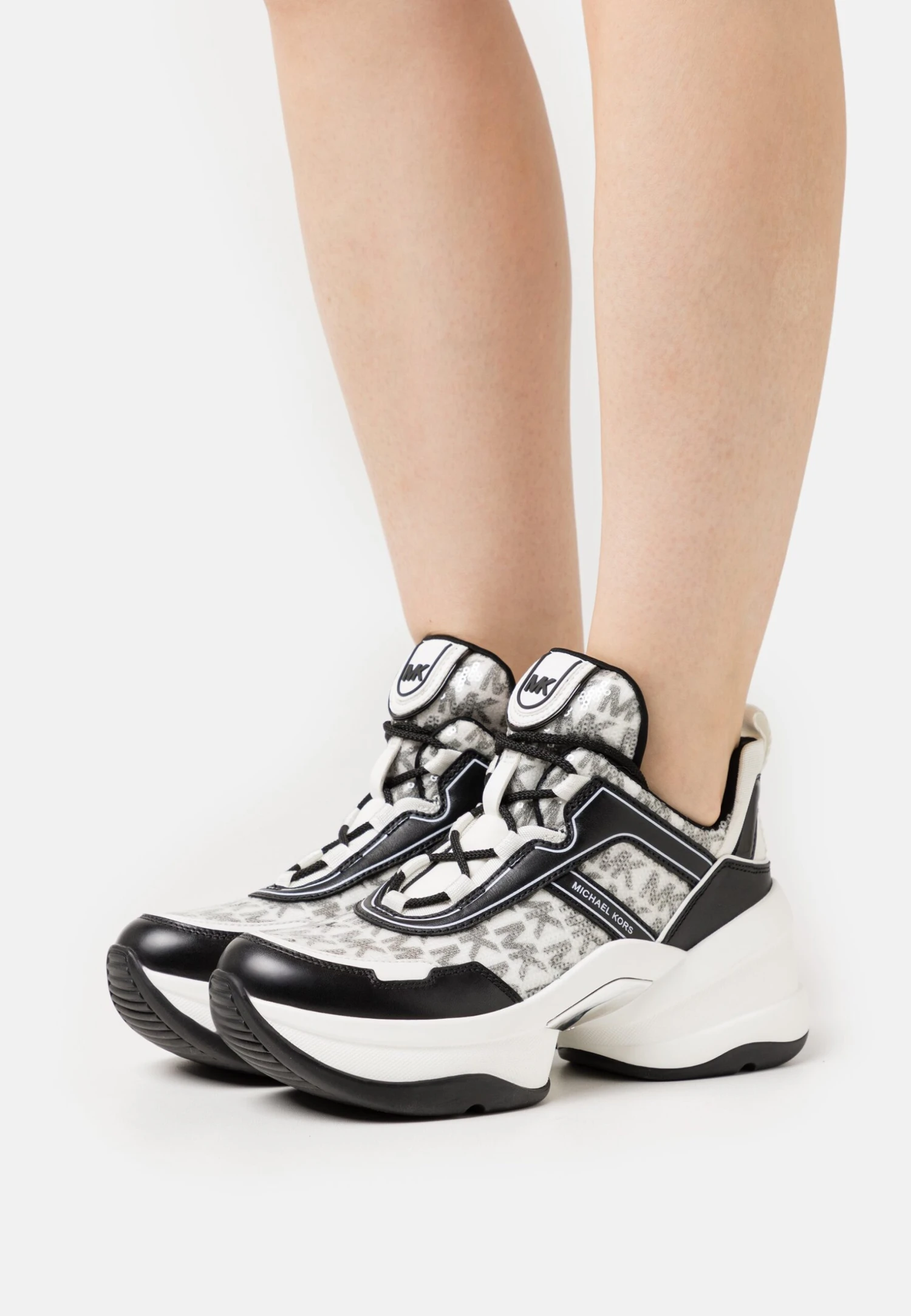 MICHAEL Michael Kors Olympia Trainer - Sneakers Laag - Optic White/Black 3 MICHAEL Michael Kors Olympia Trainer - Sneakers Laag - Optic White/Black