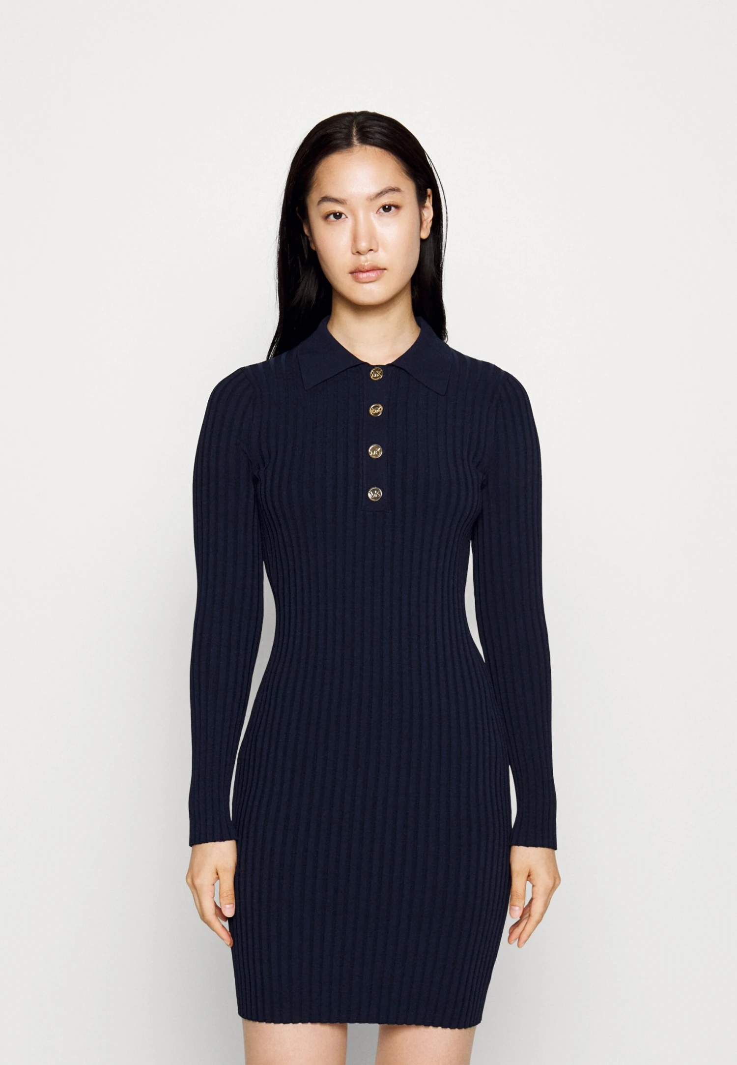 MICHAEL Michael Kors Polo- Gebreide Jurk - Midnightblue 3 MICHAEL Michael Kors Polo- Gebreide Jurk - Midnightblue