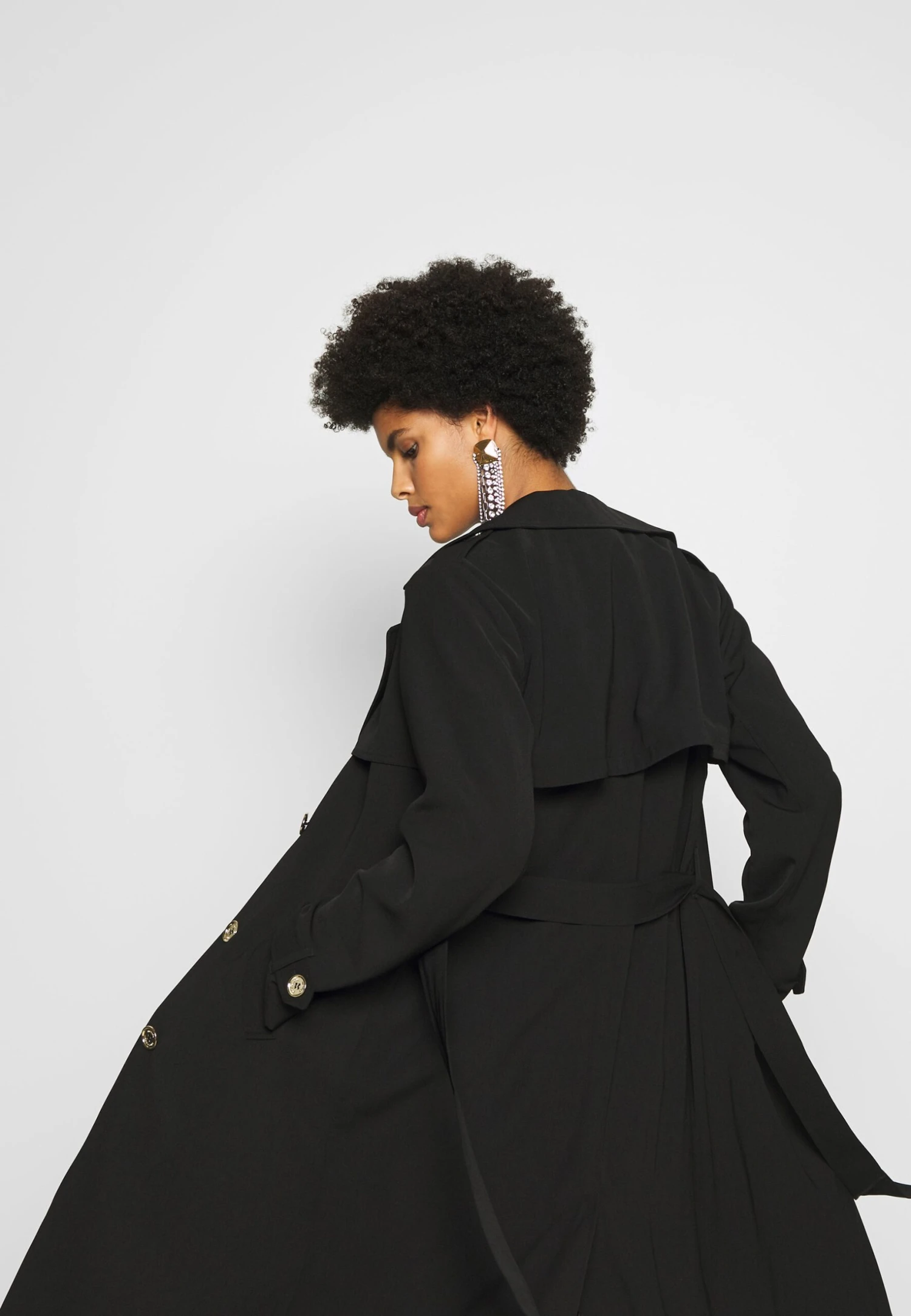 MICHAEL Michael Kors Drapy - Trenchcoat - Black 7 MICHAEL Michael Kors Drapy - Trenchcoat - Black - Afbeelding 5