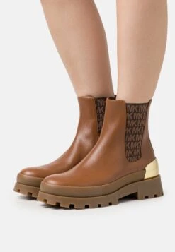 MICHAEL Michael Kors Rowan - Enkellaarsjes Met Plateauzool - Luggage