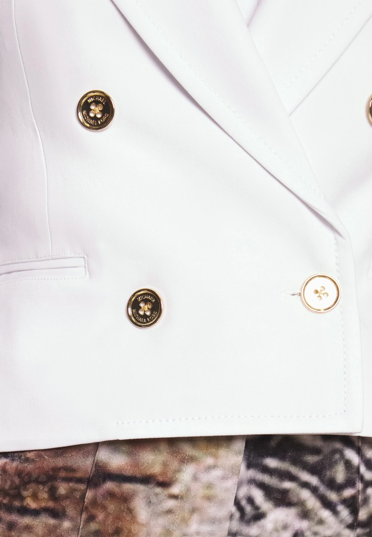 MICHAEL Michael Kors Fitted Db Crop Blazer - Blazer - White 7 MICHAEL Michael Kors Fitted Db Crop Blazer - Blazer - White - Afbeelding 5