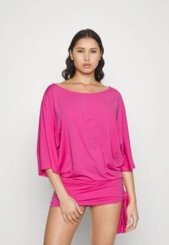 MICHAEL Michael Kors Iconic Solids Side Tie Cover - Strandaccessoire - Cerise