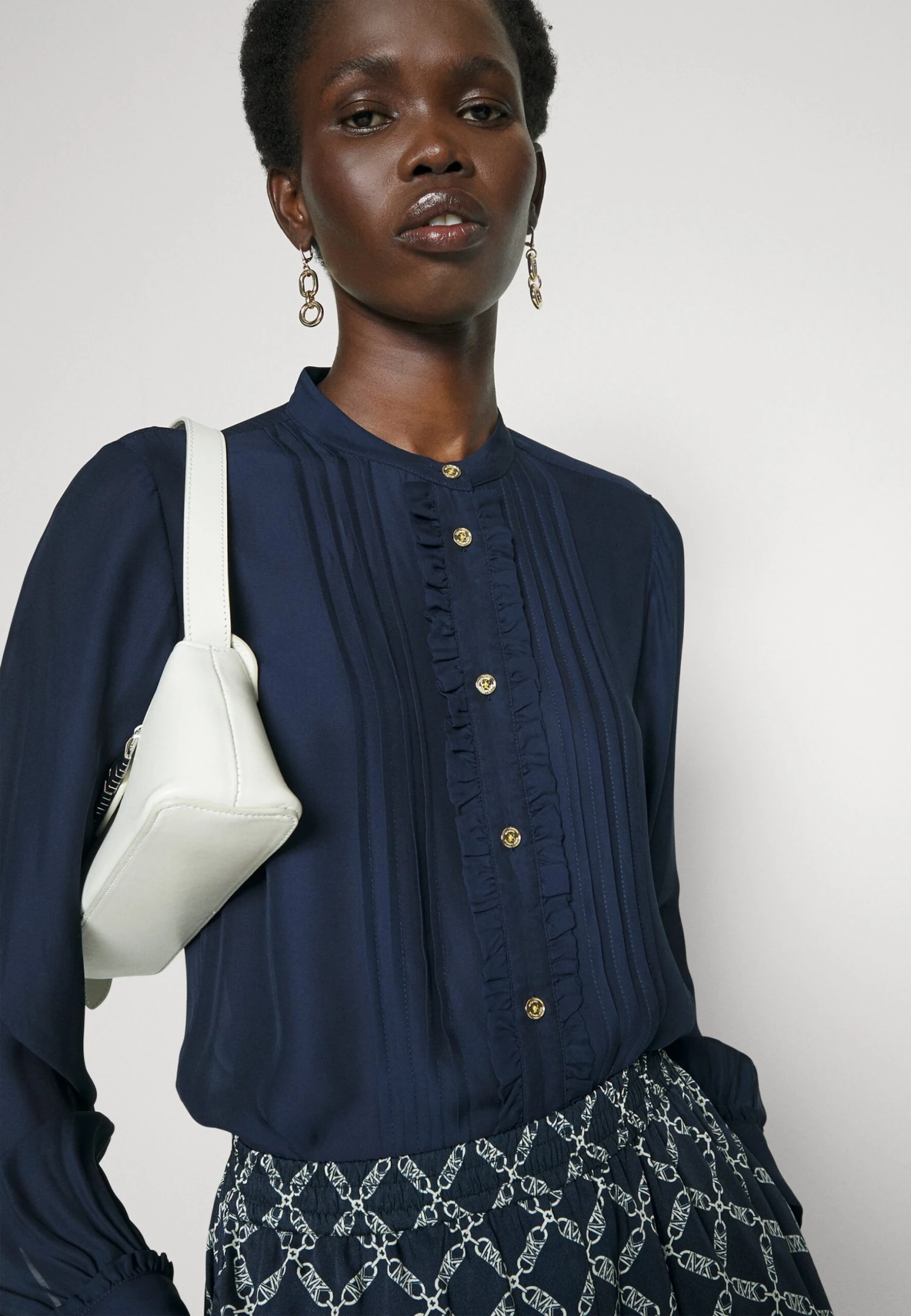 MICHAEL Michael Kors Button Down Blouse - Blouse - Midnightblue 6 MICHAEL Michael Kors Button Down Blouse - Blouse - Midnightblue - Afbeelding 4