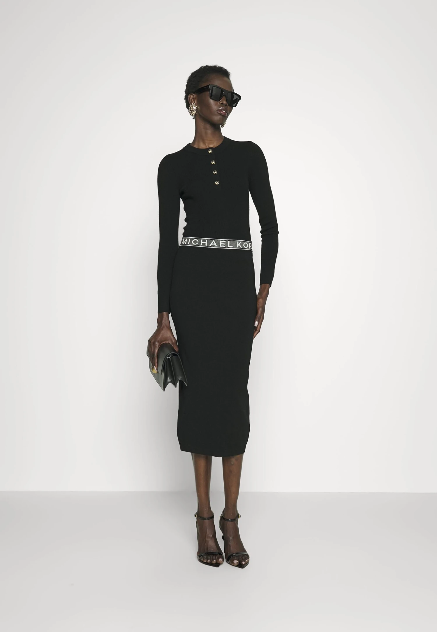 MICHAEL Michael Kors Tape Midi Skirt - Kokerrok - Black 4 MICHAEL Michael Kors Tape Midi Skirt - Kokerrok - Black - Afbeelding 2