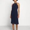 MICHAEL Michael Kors Chain Neck Midi Dress- Cocktailjurk - True Navy