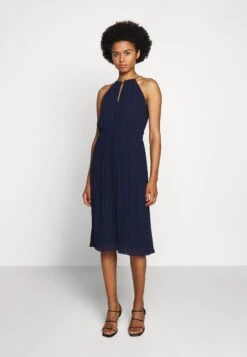MICHAEL Michael Kors Chain Neck Midi Dress- Cocktailjurk - True Navy