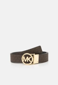 MICHAEL Michael Kors Logo Belt - Riem - Black/Brown/Gold -MICHAEL Michael Kors 3830588958254df0a499239649ed66f9