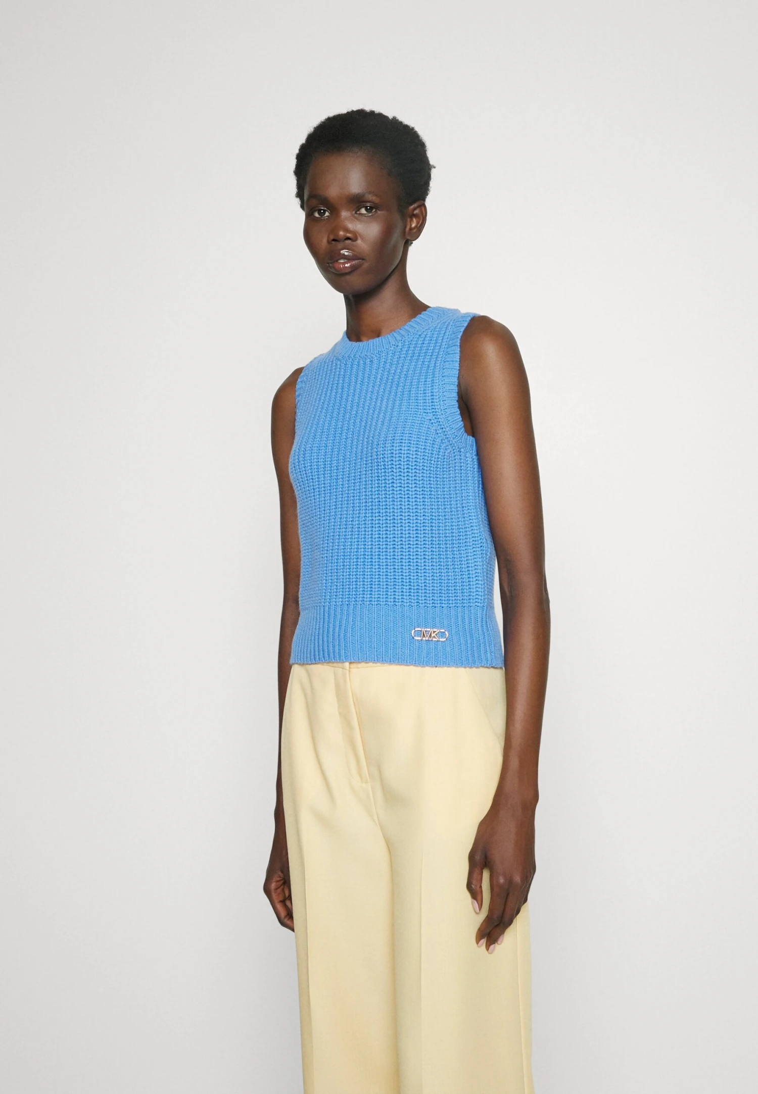 MICHAEL Michael Kors Solid Crop - Top - Light Blue 3 MICHAEL Michael Kors Solid Crop - Top - Light Blue