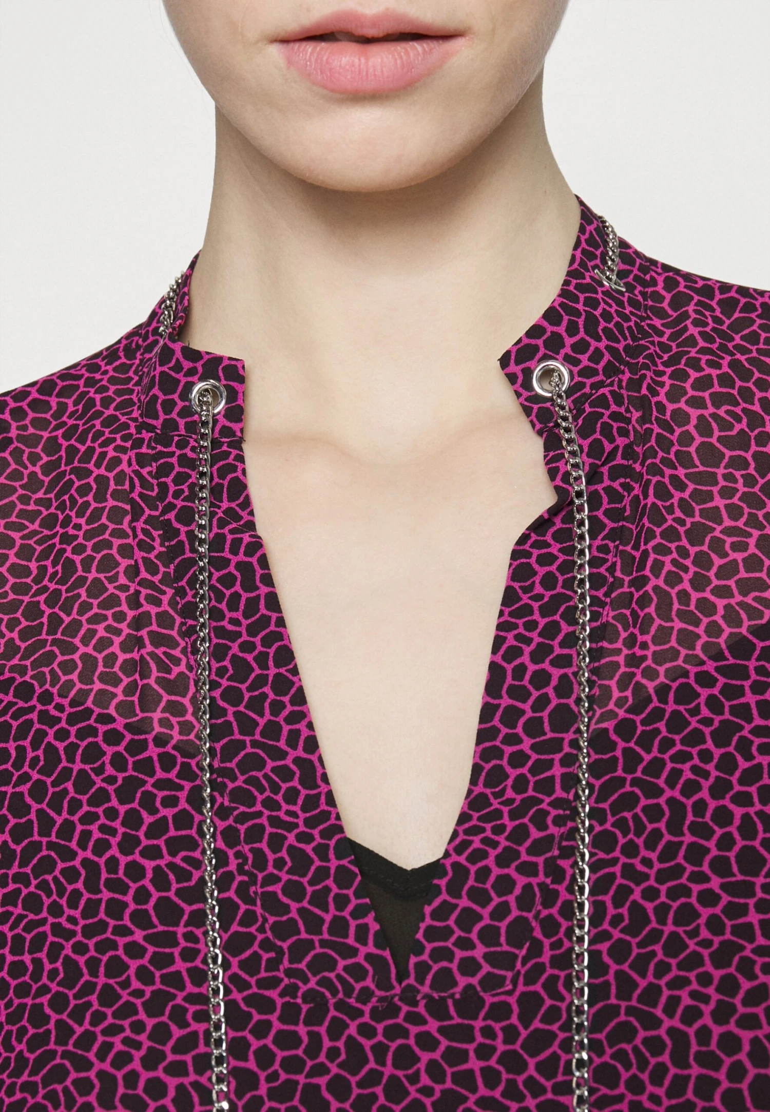 MICHAEL Michael Kors Micro Giraffe Tenty - Blousejurk - Cerise 8 MICHAEL Michael Kors Micro Giraffe Tenty - Blousejurk - Cerise - Afbeelding 6