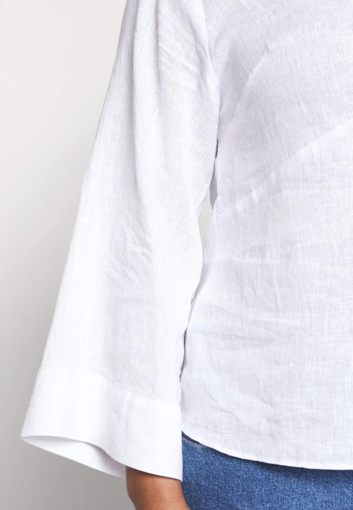 MICHAEL Michael Kors Solid Tie Blouse - Blouse - White 7 MICHAEL Michael Kors Solid Tie Blouse - Blouse - White - Afbeelding 5