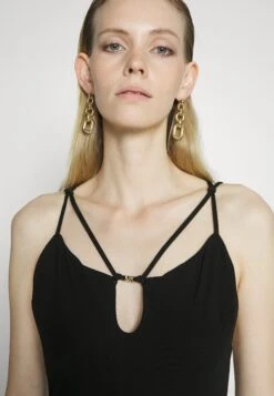 MICHAEL Michael Kors Solid Strappy Midi Dress - Cocktailjurk - Black 11 MICHAEL Michael Kors Solid Strappy Midi Dress - Cocktailjurk - Black -MICHAEL Michael Kors 4011e46965694d9ea16738132f550efb