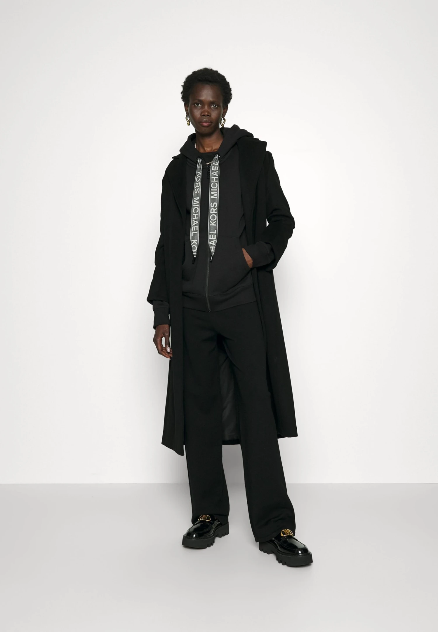 MICHAEL Michael Kors Mkgo Thru Hoodie - Sweater Met Rits - Black 4 MICHAEL Michael Kors Mkgo Thru Hoodie - Sweater Met Rits - Black - Afbeelding 2