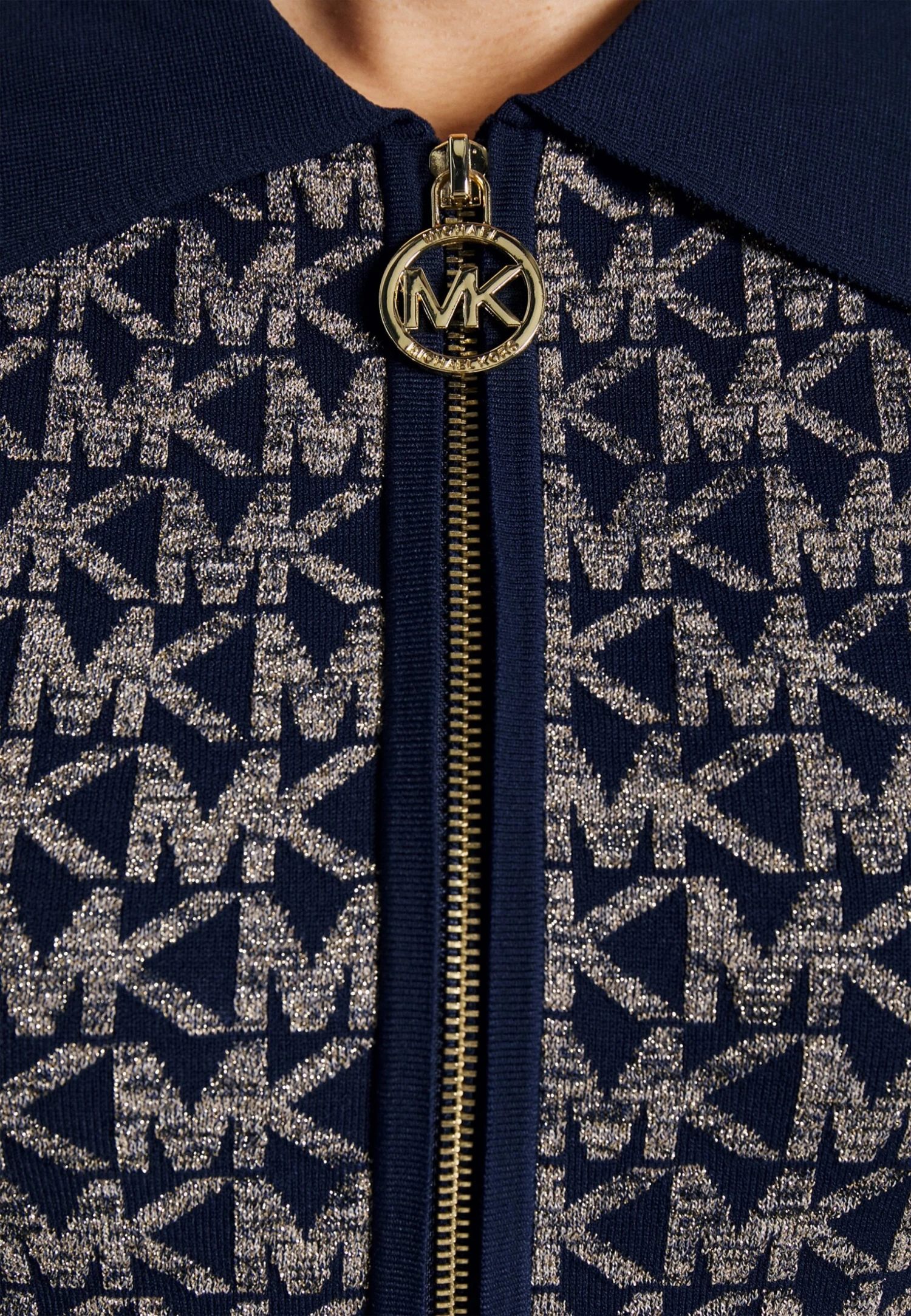 MICHAEL Michael Kors Zip - Gebreide Jurk - Mdntbl Gold 9 MICHAEL Michael Kors Zip - Gebreide Jurk - Mdntbl Gold - Afbeelding 7
