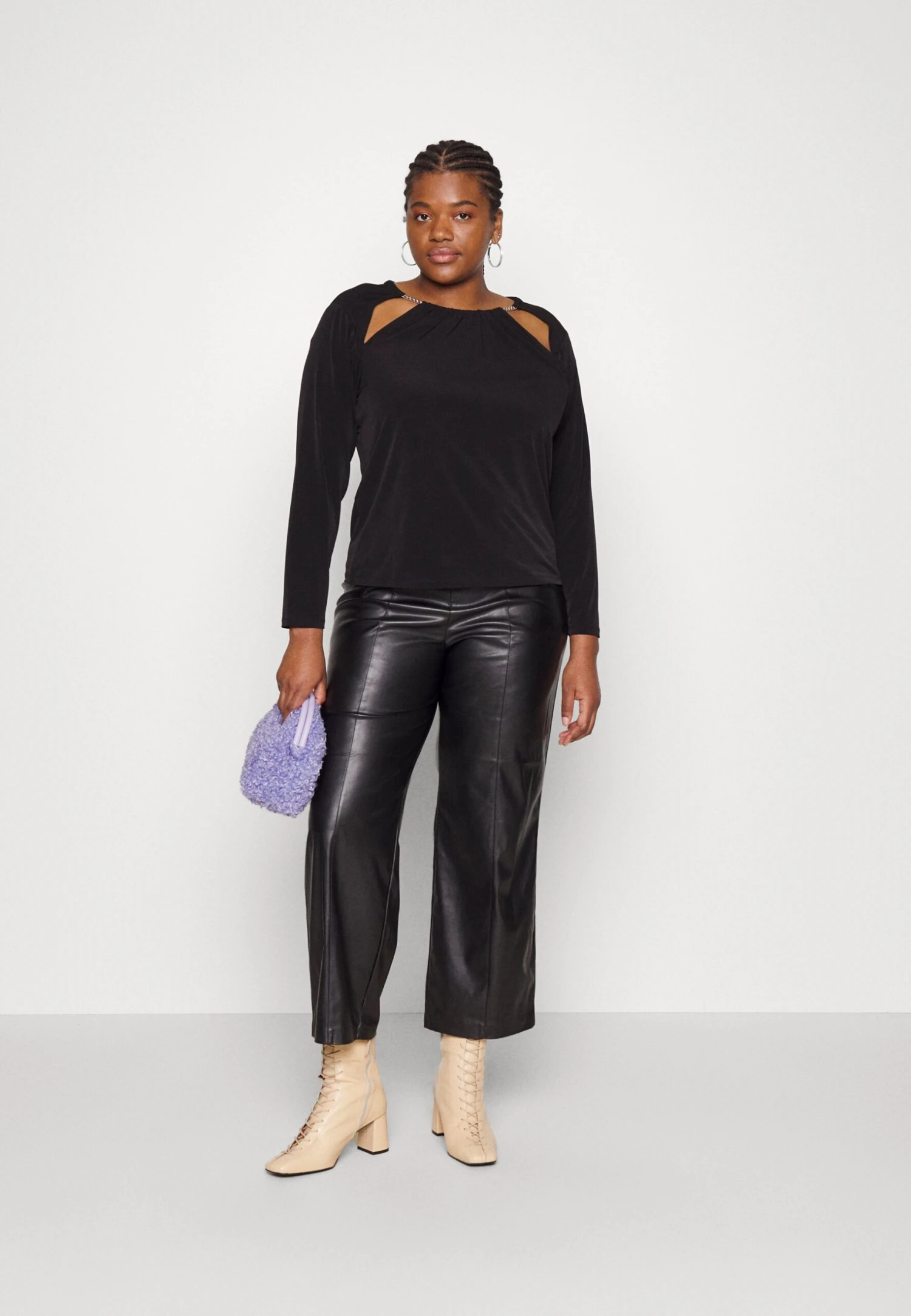 MICHAEL Michael Kors Chain Cut Out Top - Blouse - Black 4 MICHAEL Michael Kors Chain Cut Out Top - Blouse - Black - Afbeelding 2