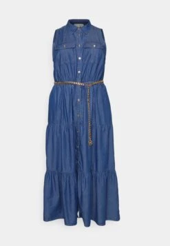 MICHAEL Michael Kors Chambray Tiered Ankle - Blousejurk - Blue 12 MICHAEL Michael Kors Chambray Tiered Ankle - Blousejurk - Blue -MICHAEL Michael Kors 455ac4f056e0415eab4982ed08cf731e