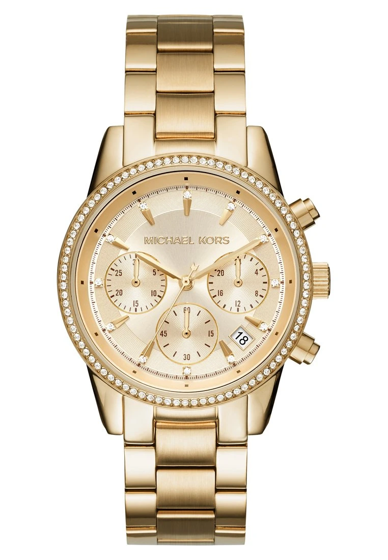 Michael Kors Ritz - Chronograaf - Gold-Coloured 4 Michael Kors Ritz - Chronograaf - Gold-Coloured - Afbeelding 2