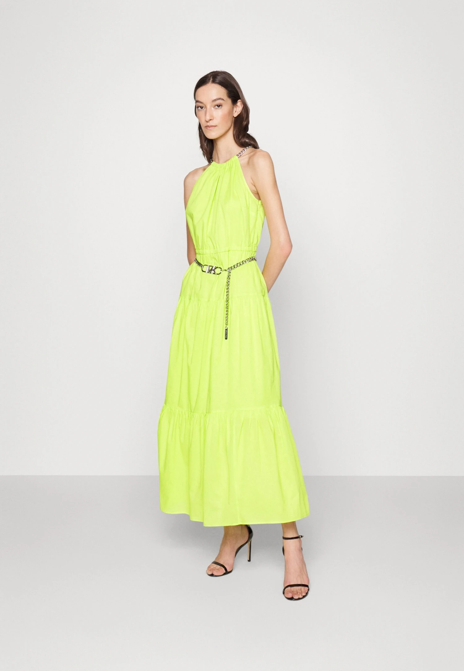 MICHAEL Michael Kors Chain Halter- Cocktailjurk - Brt Limeade 4 MICHAEL Michael Kors Chain Halter- Cocktailjurk - Brt Limeade - Afbeelding 2