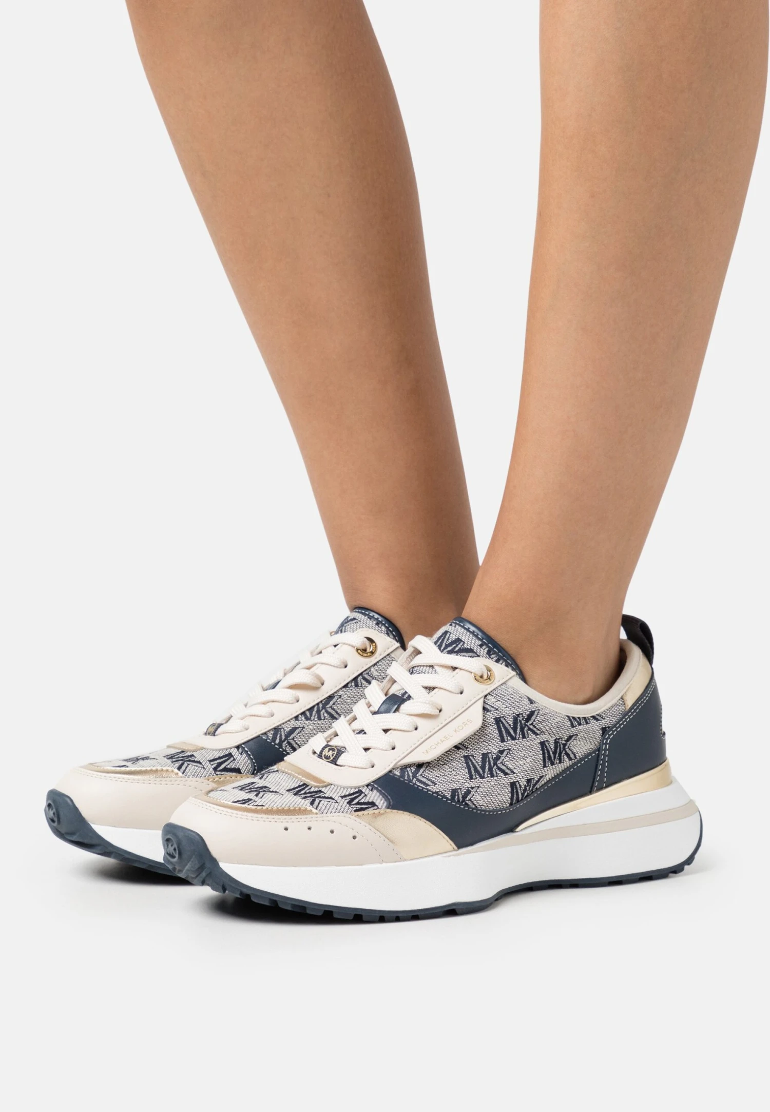MICHAEL Michael Kors Flynn Trainer - Sneakers Laag - Navy 3 MICHAEL Michael Kors Flynn Trainer - Sneakers Laag - Navy