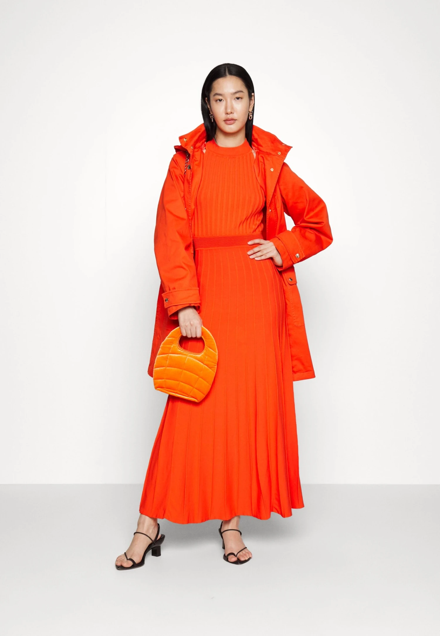 MICHAEL Michael Kors Chain Drawstring Anorak - Parka - Optic Orange 4 MICHAEL Michael Kors Chain Drawstring Anorak - Parka - Optic Orange - Afbeelding 2