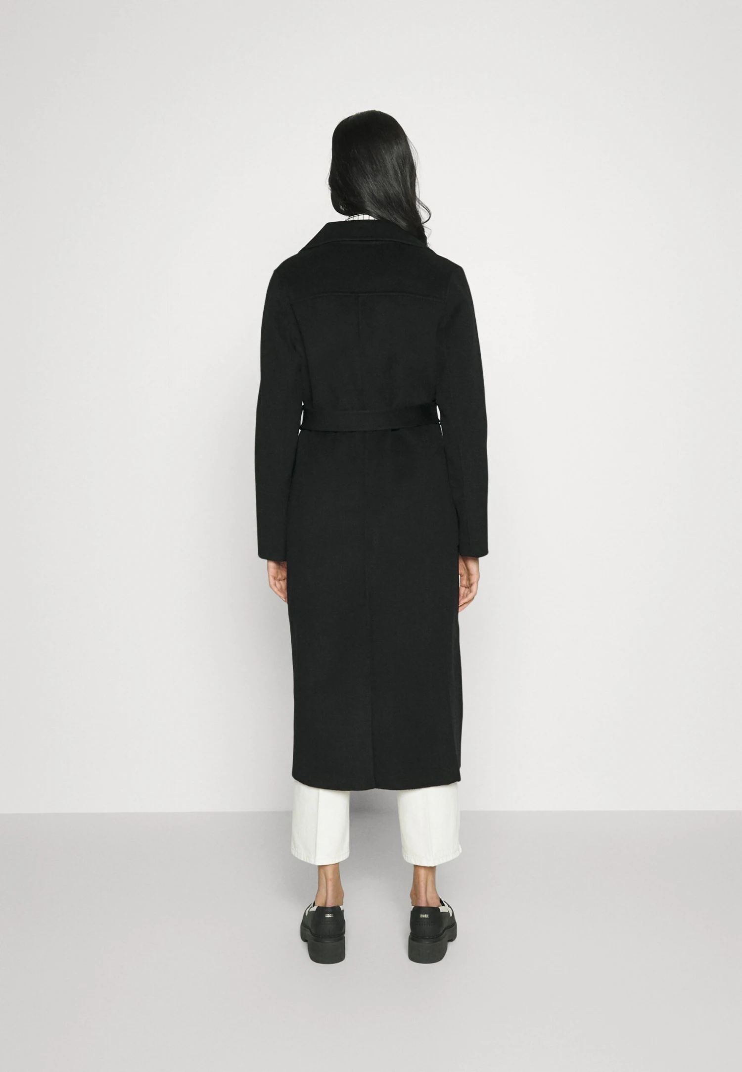 MICHAEL Michael Kors Belted Wrap Style Face Coat - Mantel - Black 5 MICHAEL Michael Kors Belted Wrap Style Face Coat - Mantel - Black - Afbeelding 3