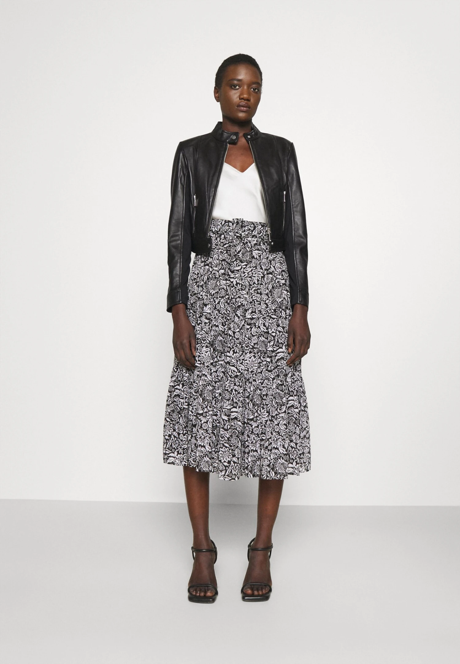 MICHAEL Michael Kors Ponti Combo - Leren Jas - Black 4 MICHAEL Michael Kors Ponti Combo - Leren Jas - Black - Afbeelding 2