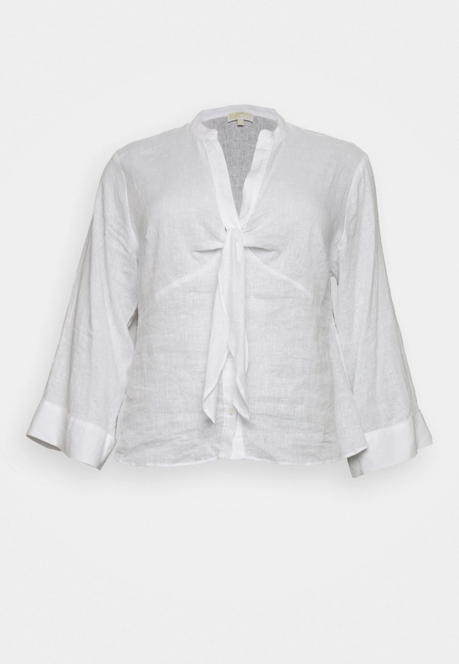 MICHAEL Michael Kors Solid Tie Blouse - Blouse - White 6 MICHAEL Michael Kors Solid Tie Blouse - Blouse - White - Afbeelding 4